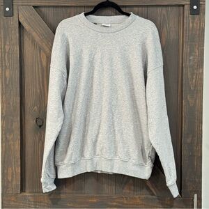 Gymshark Men's Crewneck Sweatshirt Gray‎ Ribbed Underarms Size Large
